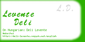 levente deli business card